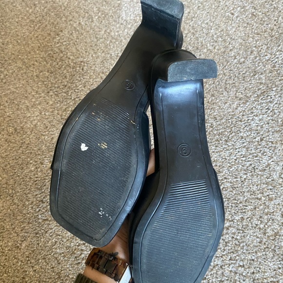 Black kitten heels/ sandals size 9 - Picture 3 of 3
